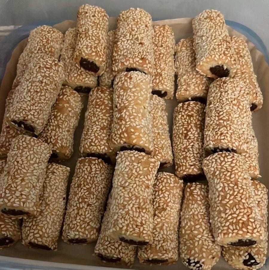 Authentic Lebanese homemade Cookies with Dates and Sesame