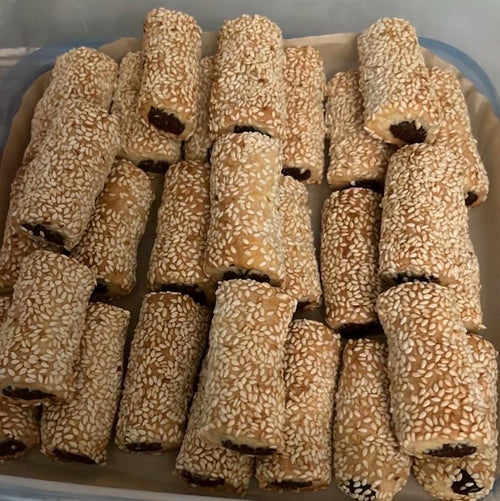 Authentic Lebanese homemade Cookies with Dates and Sesame