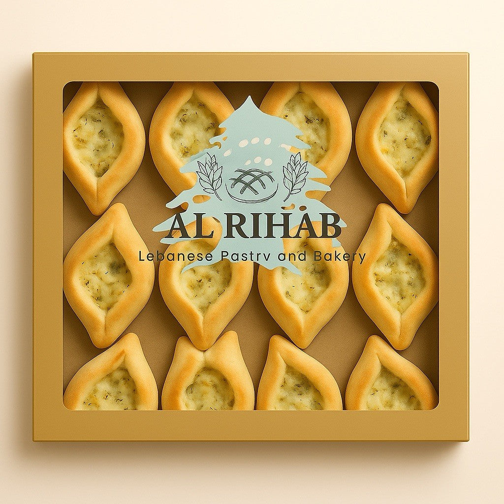 Authentic Lebanese homemade mini Cheese Fatayer pies