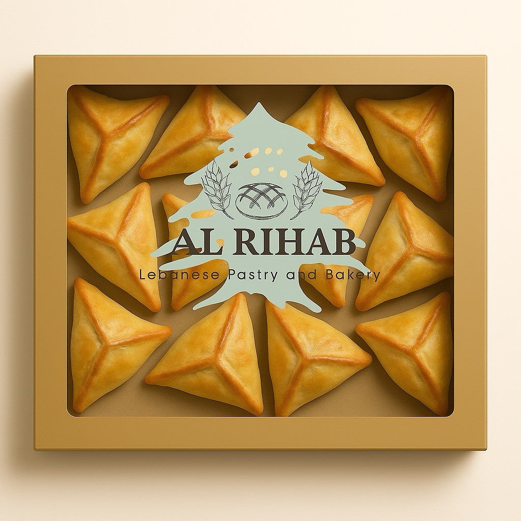 Authentic Lebanese homemade Baked Mini Spinach Fatayer pies