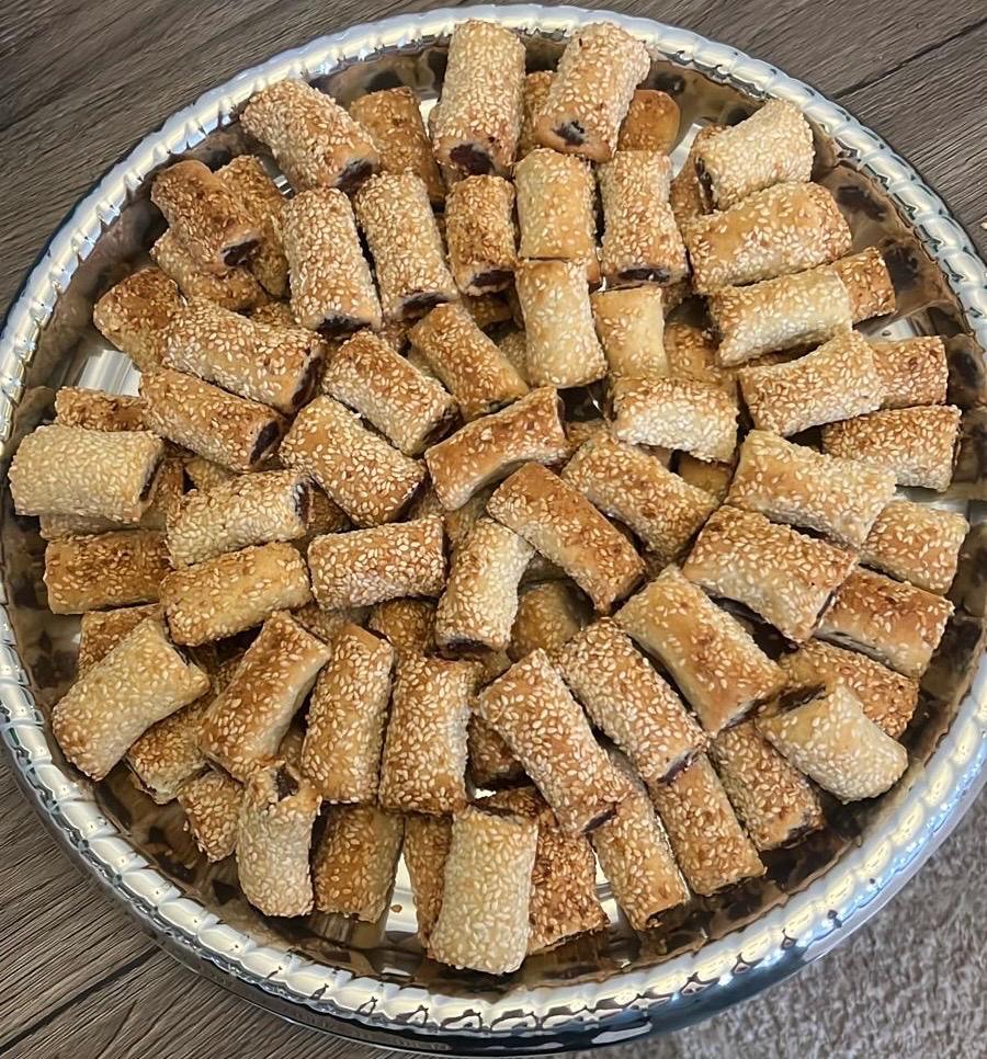 Authentic Lebanese homemade Cookies with Dates and Sesame