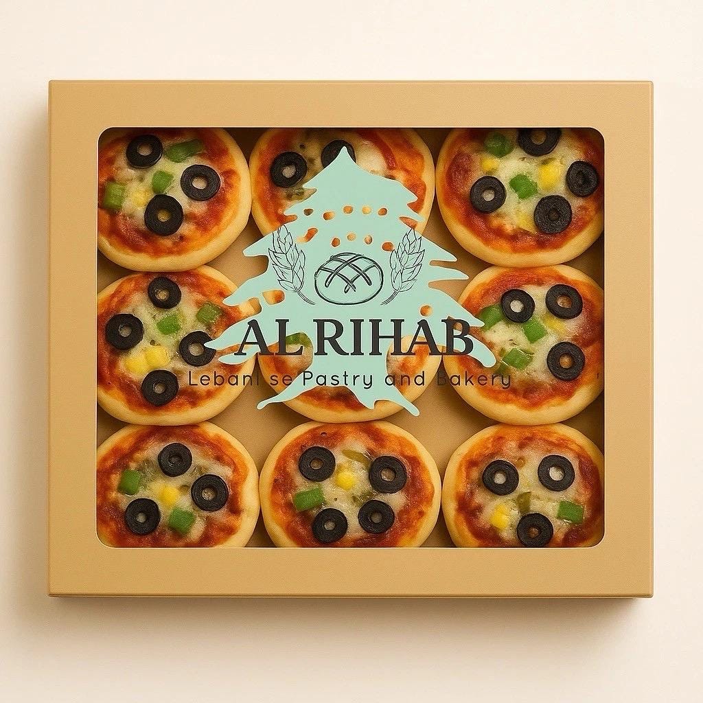 Authentic Lebanese homemade mini pizza or pies
